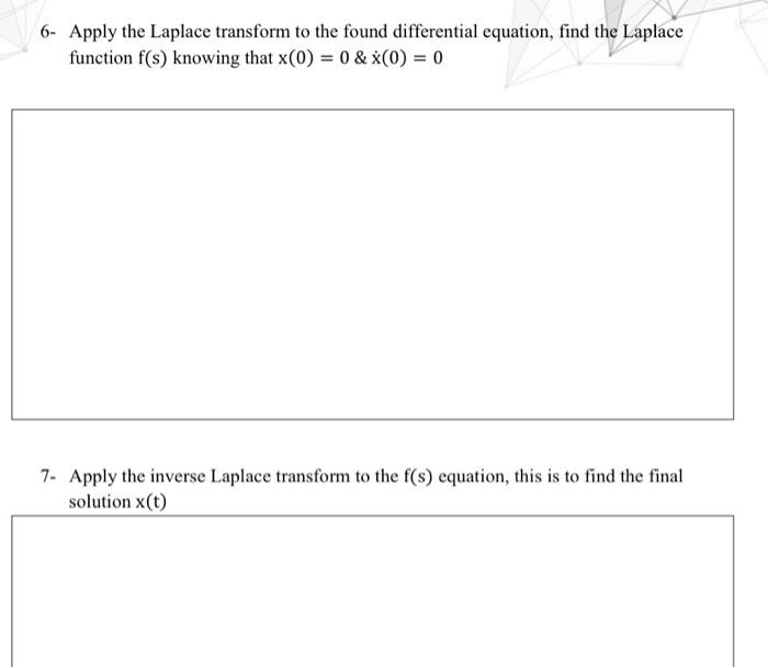 Solved Question 3 50 Points Given the following mechanical | Chegg.com