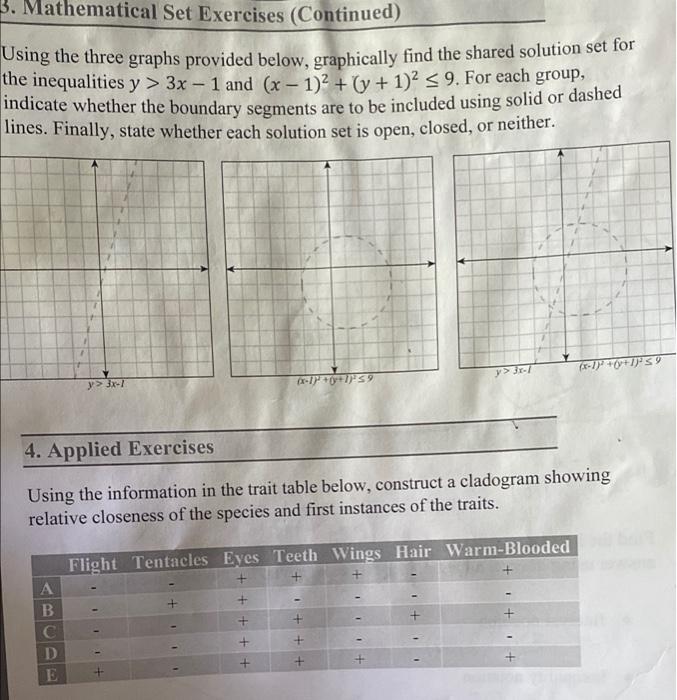 Solved 3. Mathematical Set Exercises (Continued) Using The | Chegg.com