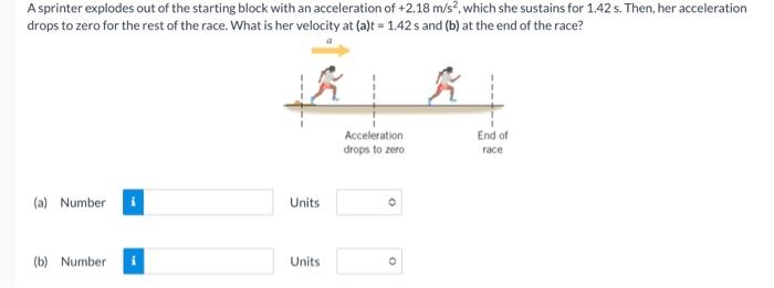 Solved A sprinter explodes out of the starting block with an | Chegg.com