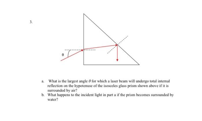 Solved 3. A. What Is The Largest Angle O For Which A Laser 