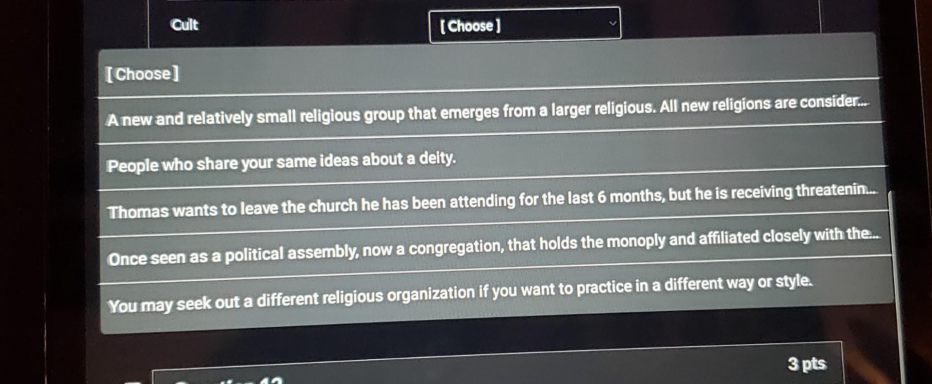 a 19 5 3 20 is a small religious group