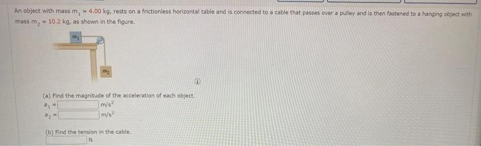 Solved An object with mass m3=4.00 kg, rests on a | Chegg.com