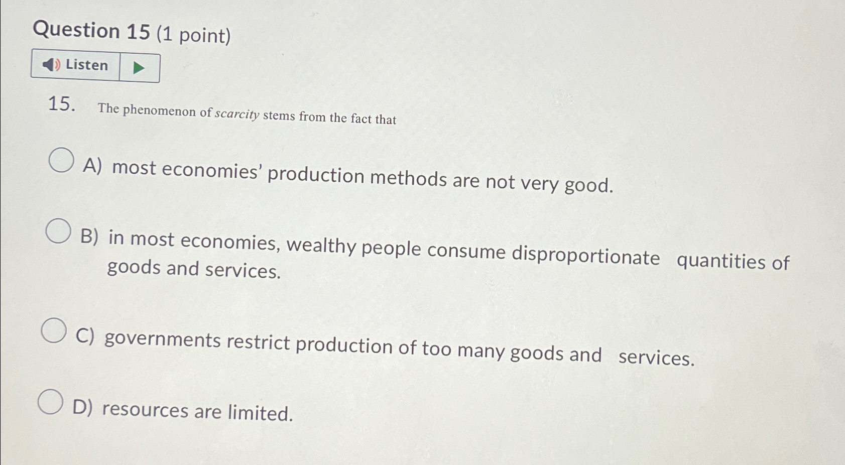 Solved Question 15 (1 ﻿point)Listen15. ﻿The phenomenon of | Chegg.com