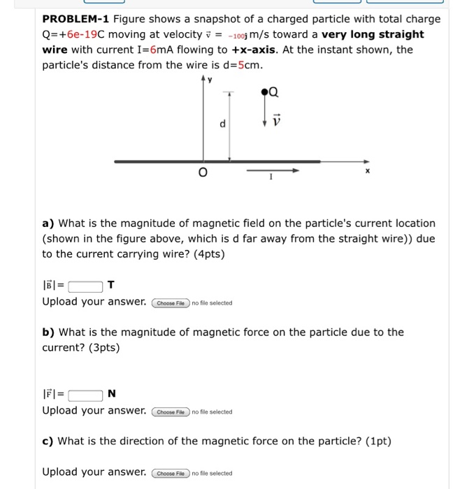 Solved PROBLEM-1 Figure shows a snapshot of a charged | Chegg.com