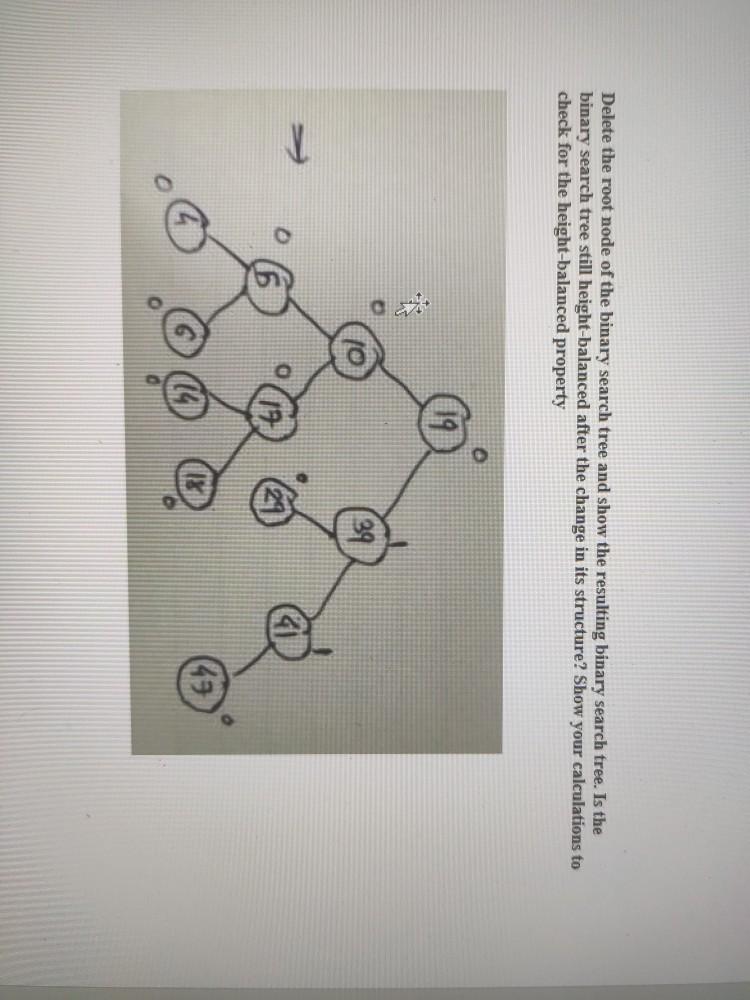 Solved Delete the root node of the binary search tree and | Chegg.com