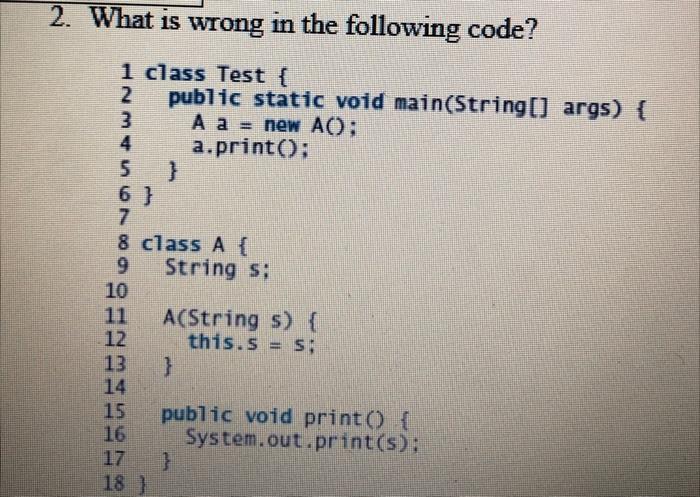 Solved 1. What Is Wrong With The Following Program? (a) (b) | Chegg.com