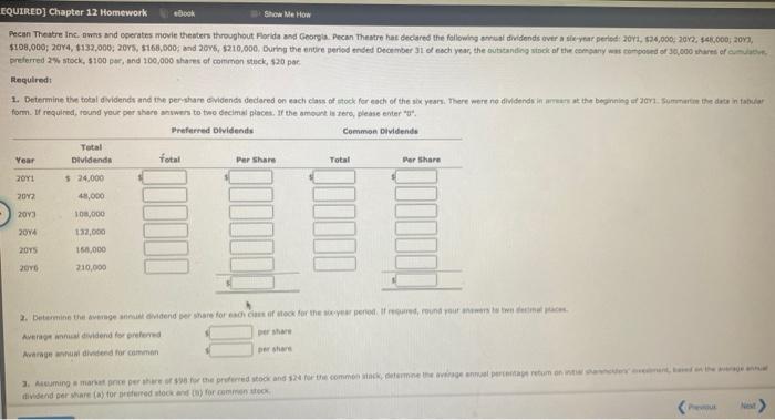 Solved EQUIRED] Chapter 12 Homework eBook Show Me How Pecan | Chegg.com