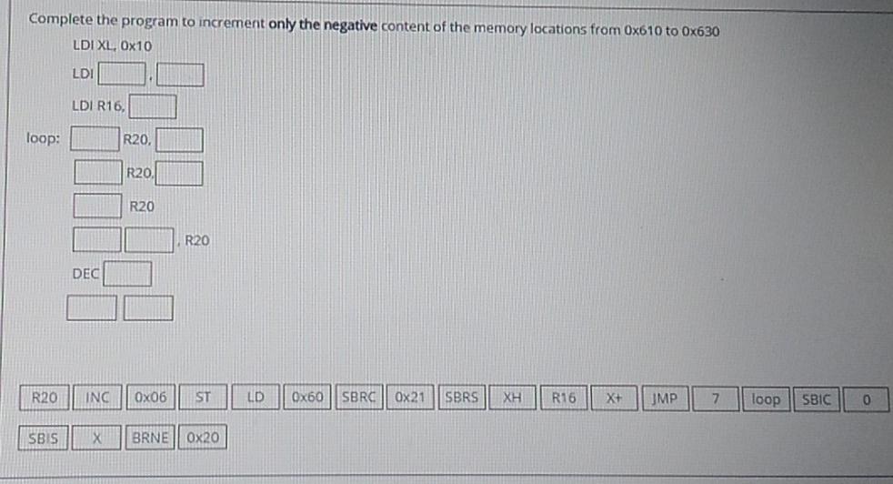 Solved Complete the program to increment only the negative | Chegg.com