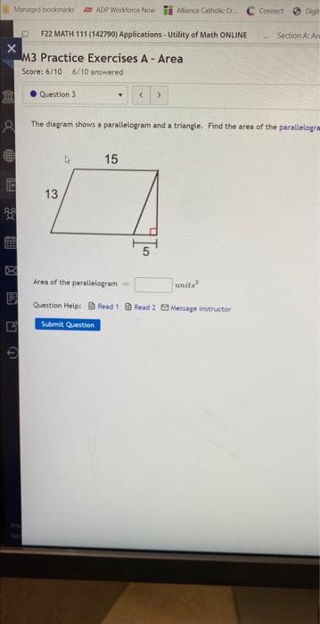 Solved Find The Area Of The Following Composite Figure. Give | Chegg.com