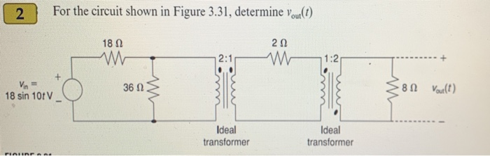Solved 2 For the circuit shown in Figure 3.31, determine | Chegg.com