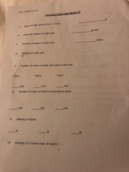 Solved Titration and molarity determining the molar | Chegg.com