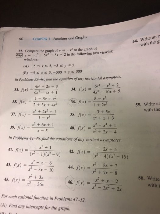 Solved 54. Write an e with the g CHAPTER 1 Functions and | Chegg.com