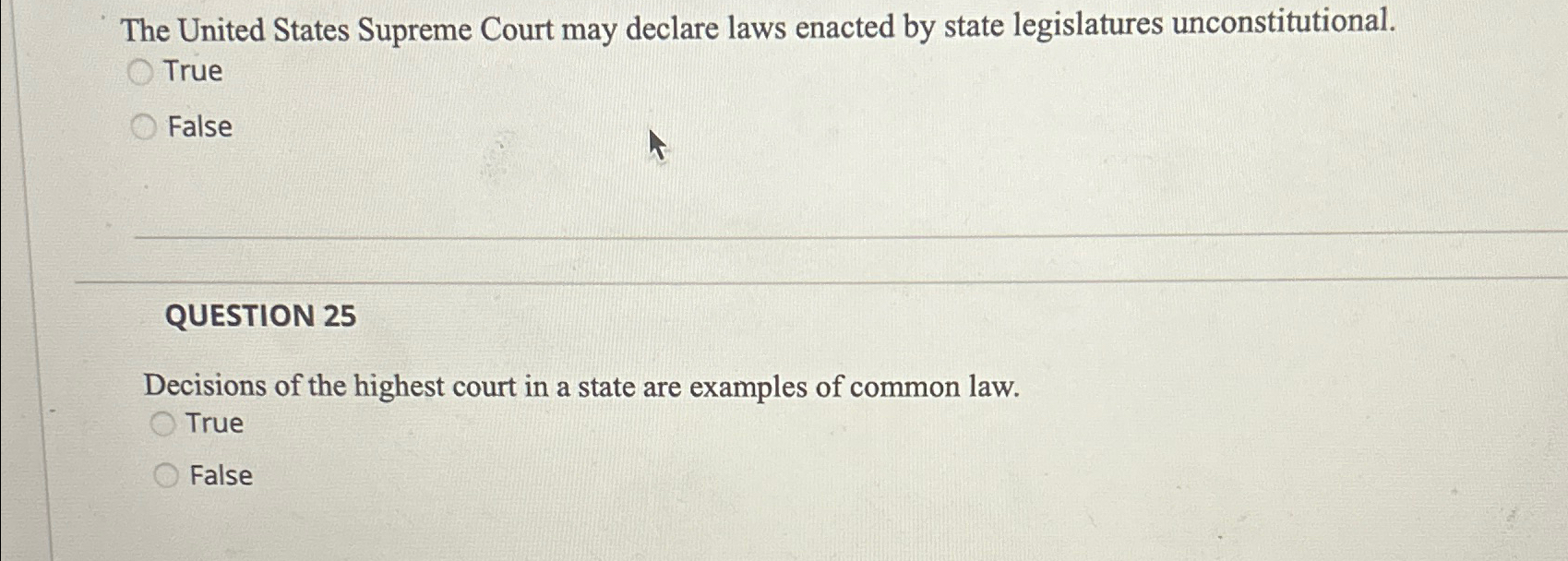 Solved The United States Supreme Court May Declare Laws | Chegg.com