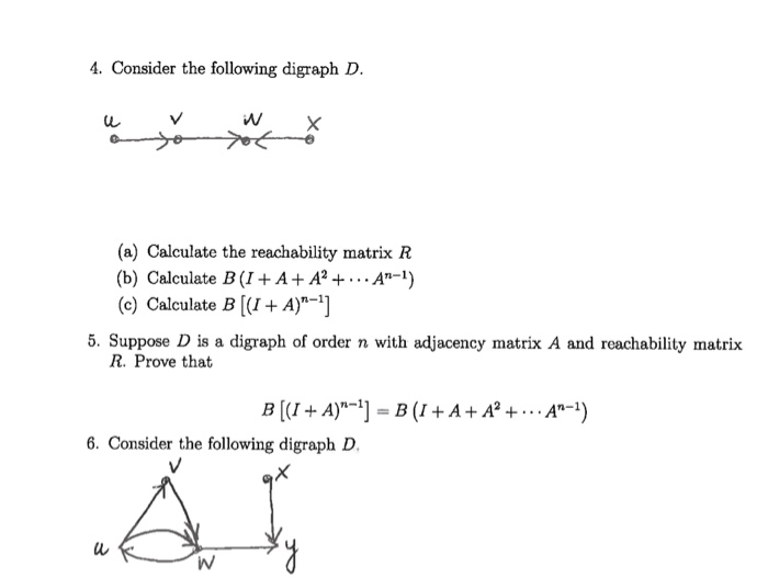 4. Consider the following digraph D. a (a) Calculate | Chegg.com