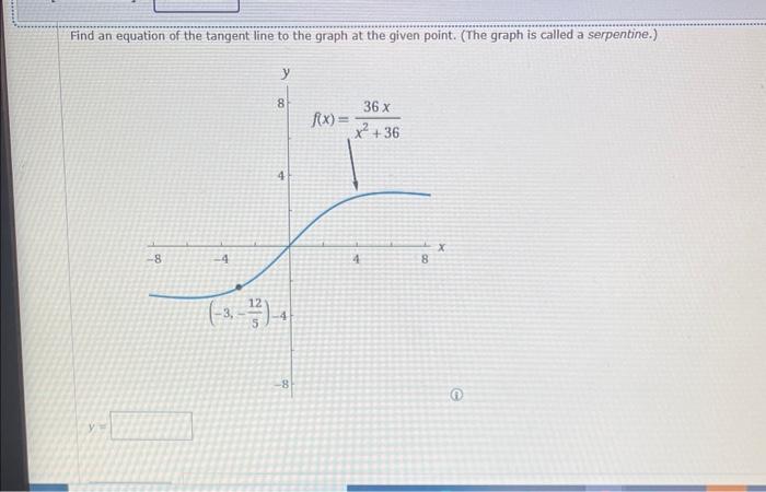 Solved Find an equation of the tangent line to the graph at | Chegg.com