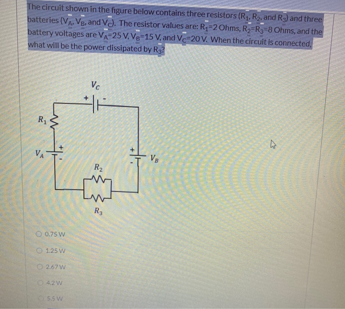 Solved The circuit shown in the figure below contains three | Chegg.com