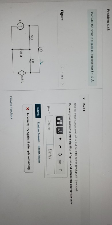 Solved Problem 4.48 Consider the circuit in (Figure 1). | Chegg.com