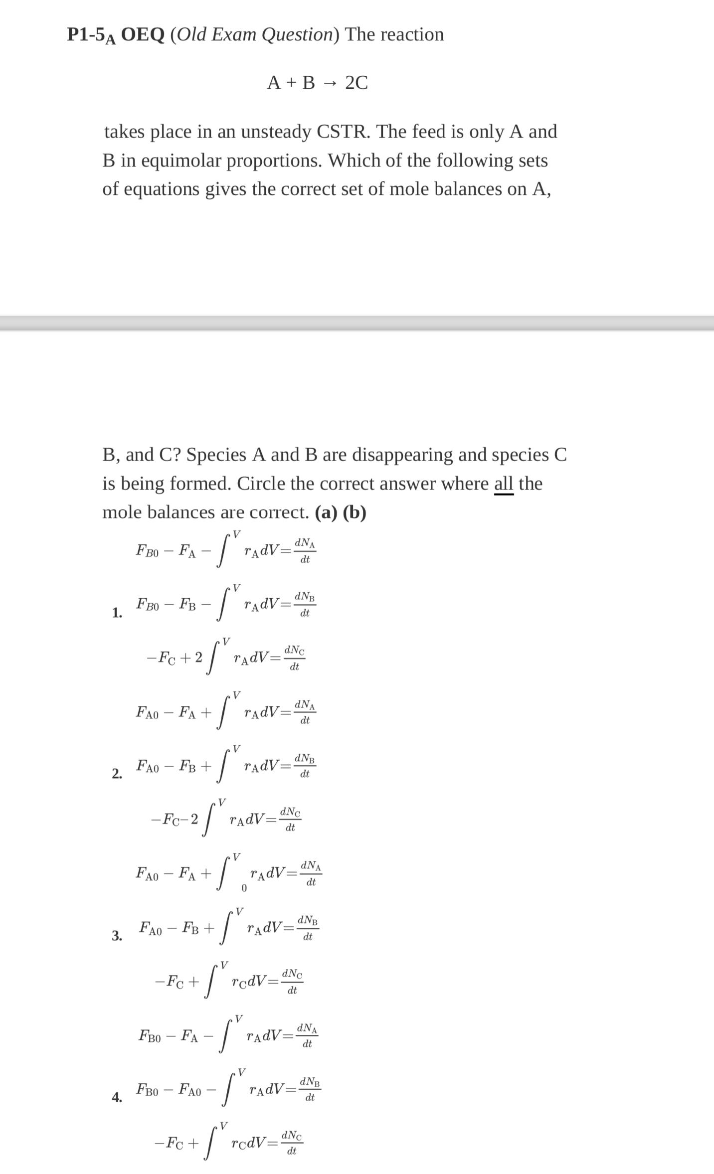 Solved P1-5 ?A ﻿OEQ (Old Exam Question) ﻿The | Chegg.com