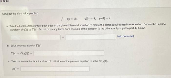 Solved Consider The Initial Value Problem