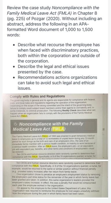 Solved Review the case study Noncompliance with the Family | Chegg.com