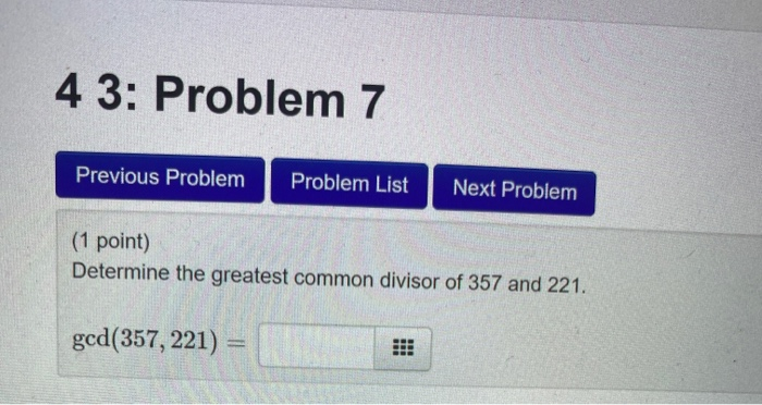 Solved 4 3: Problem 7 Previous Problem Problem List Next | Chegg.com