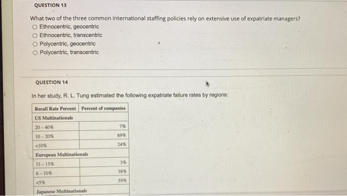 Solved QUESTION 13 What two of the three common | Chegg.com