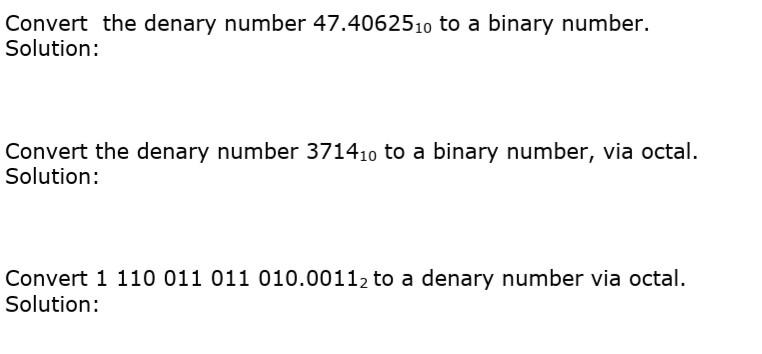 convert the denary number 6 to a 4 bit binary number