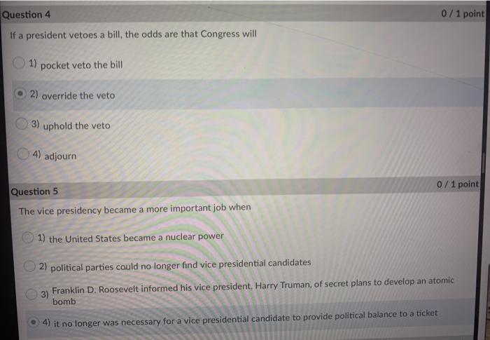 Solved THE ANSWERS SELECTED ARE WRONG, So Im looking for the | Chegg.com