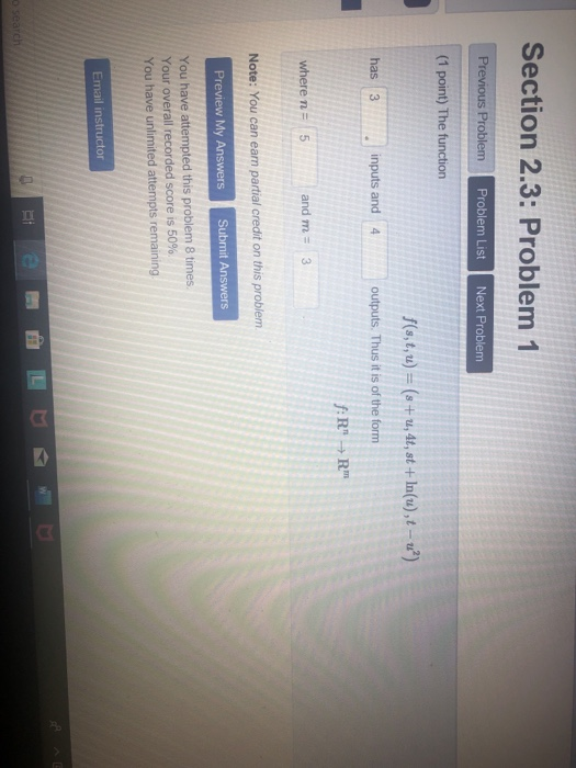 Solved Section 2.3: Problem 1 Previous Problem Problem List | Chegg.com