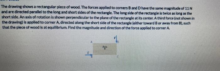 Solved The drawing shows a rectangular piece of wood. The | Chegg.com