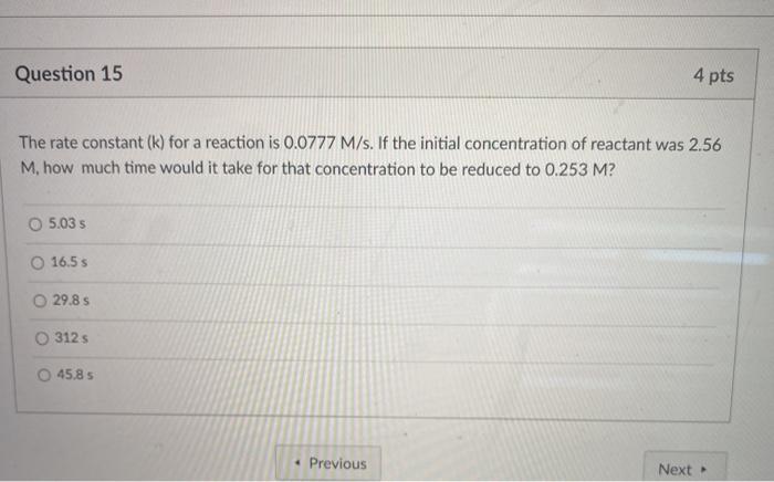 Solved Question 13 3 pts Consider the balanced reaction: 2 | Chegg.com