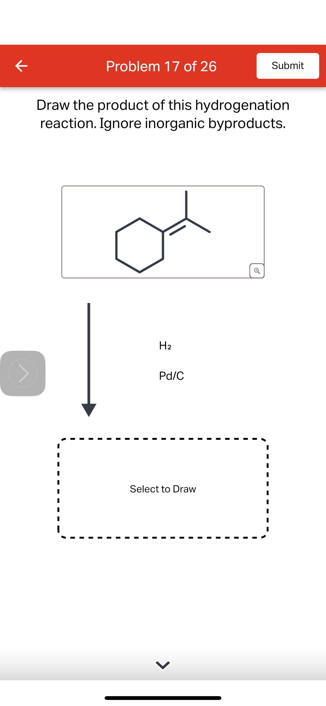Problem 17 ﻿of 26Draw the product of this | Chegg.com