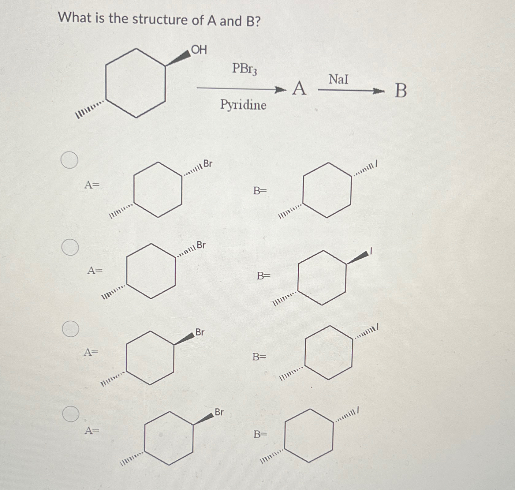 Solved What Is The Structure Of A And B ?NA=B=AA=B=A= | Chegg.com