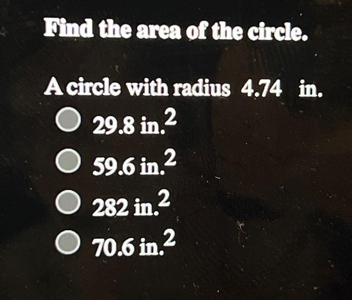 find the area of a circle with a radius of 14cm