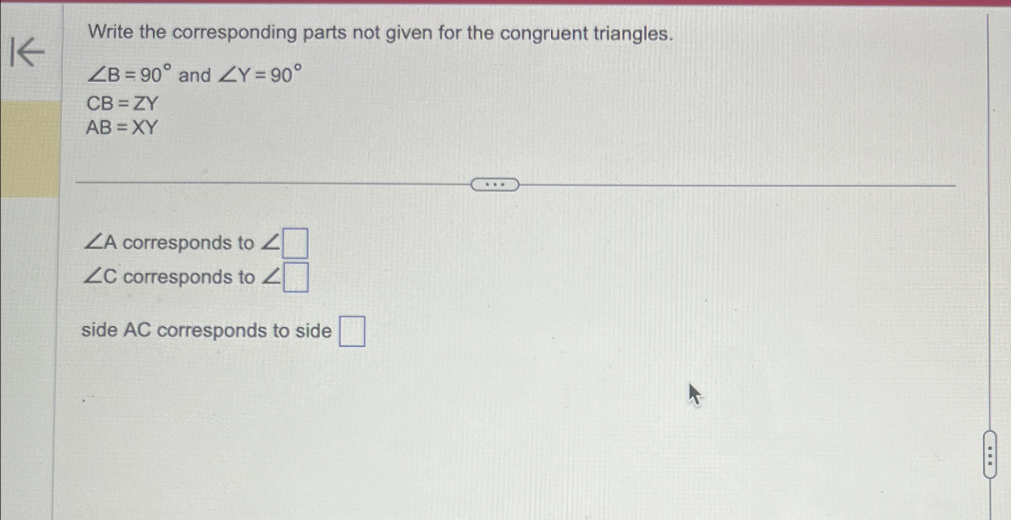 Solved Write the corresponding parts not given for the | Chegg.com