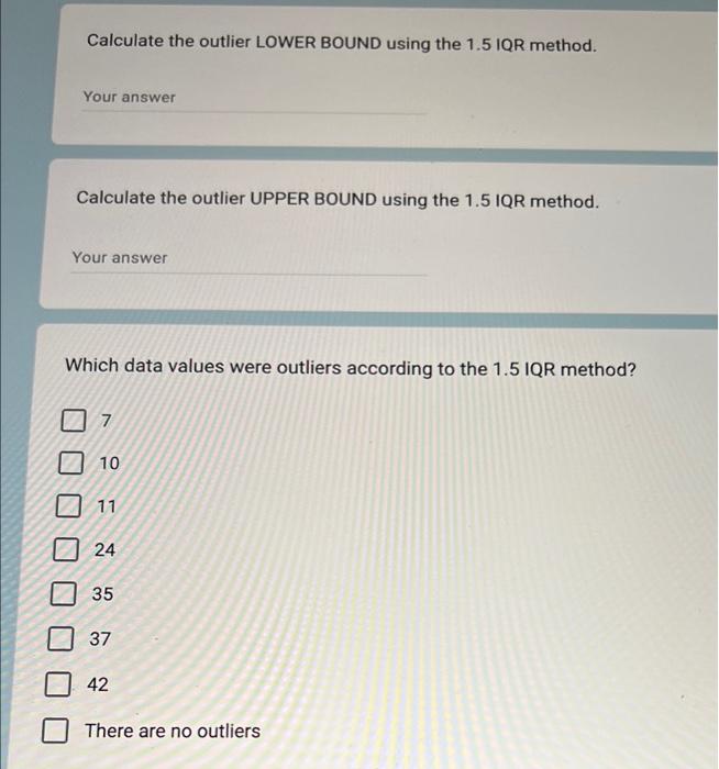 Solved Use The Dataset To Answer The Parts Below: | Chegg.com