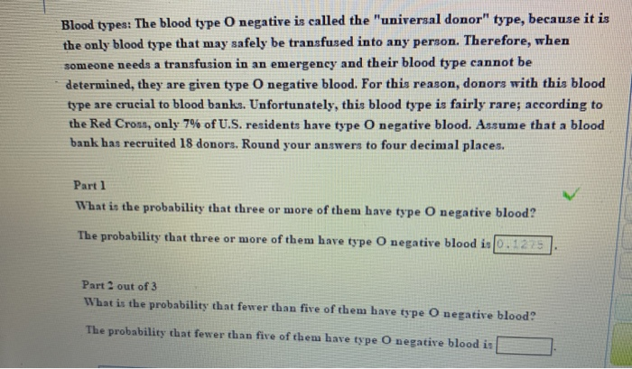 o negative blood type universal donor
