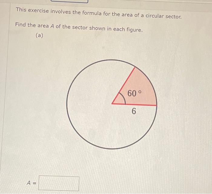 Solved This exercise involves the formula for the area of a | Chegg.com