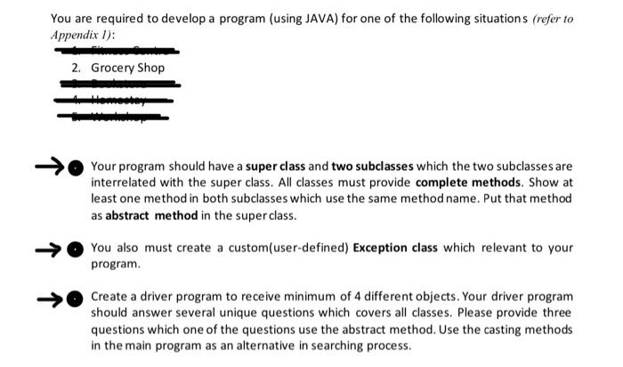 Solved You are required to develop a program (using JAVA) | Chegg.com