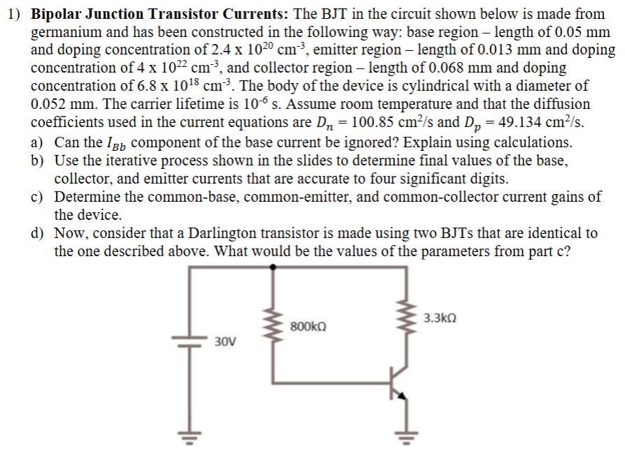 Solved Bipolar Junction Transistor Currents: The BJT in ﻿the | Chegg.com
