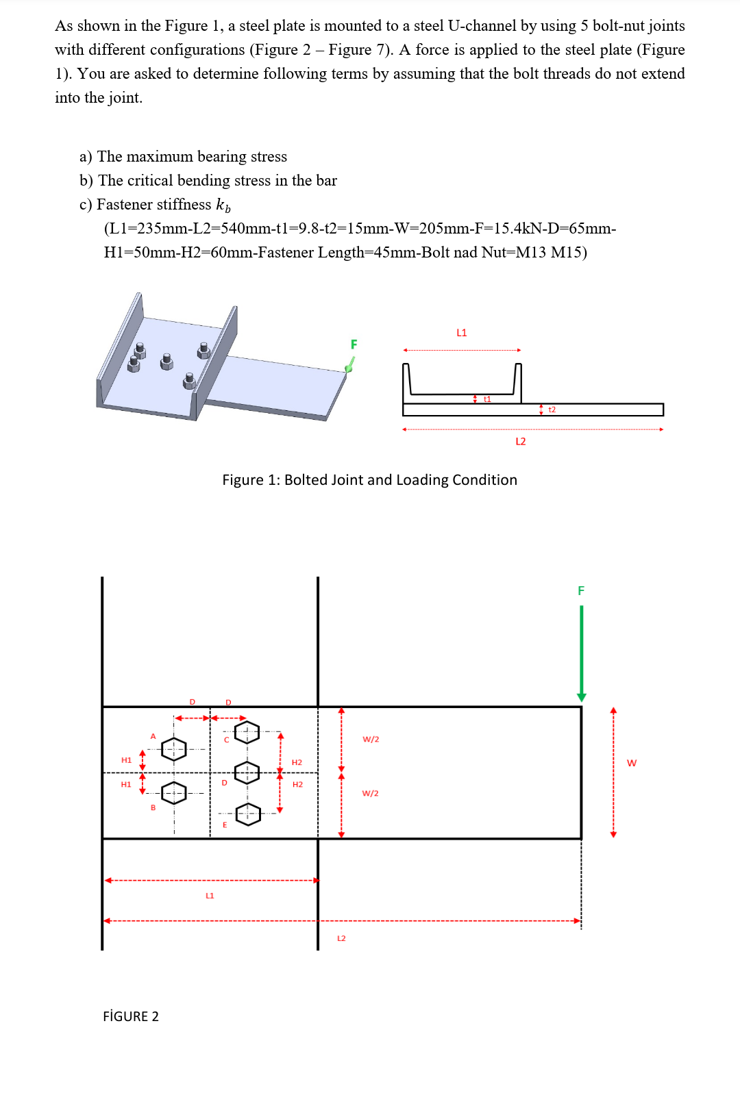 Solved As shown in the Figure 1, a steel plate is mounted to | Chegg.com