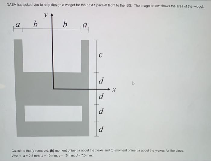 Solved NASA has asked you to help design a widget for the | Chegg.com