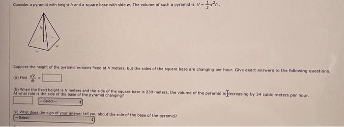 Solved Find The Height Of The Pyramid Volume 15ft3 The Chegg Com