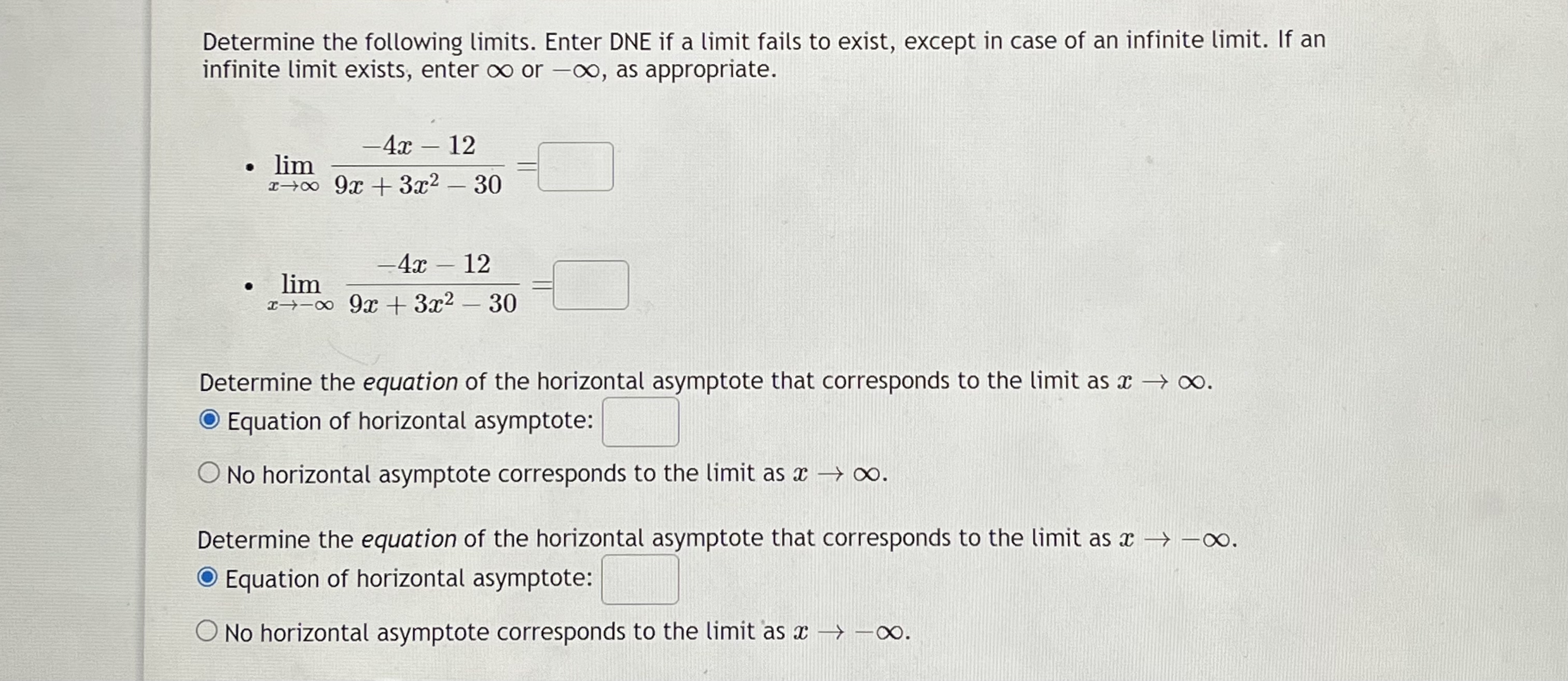 solved-determine-the-following-limits-enter-dne-if-a-limit-chegg