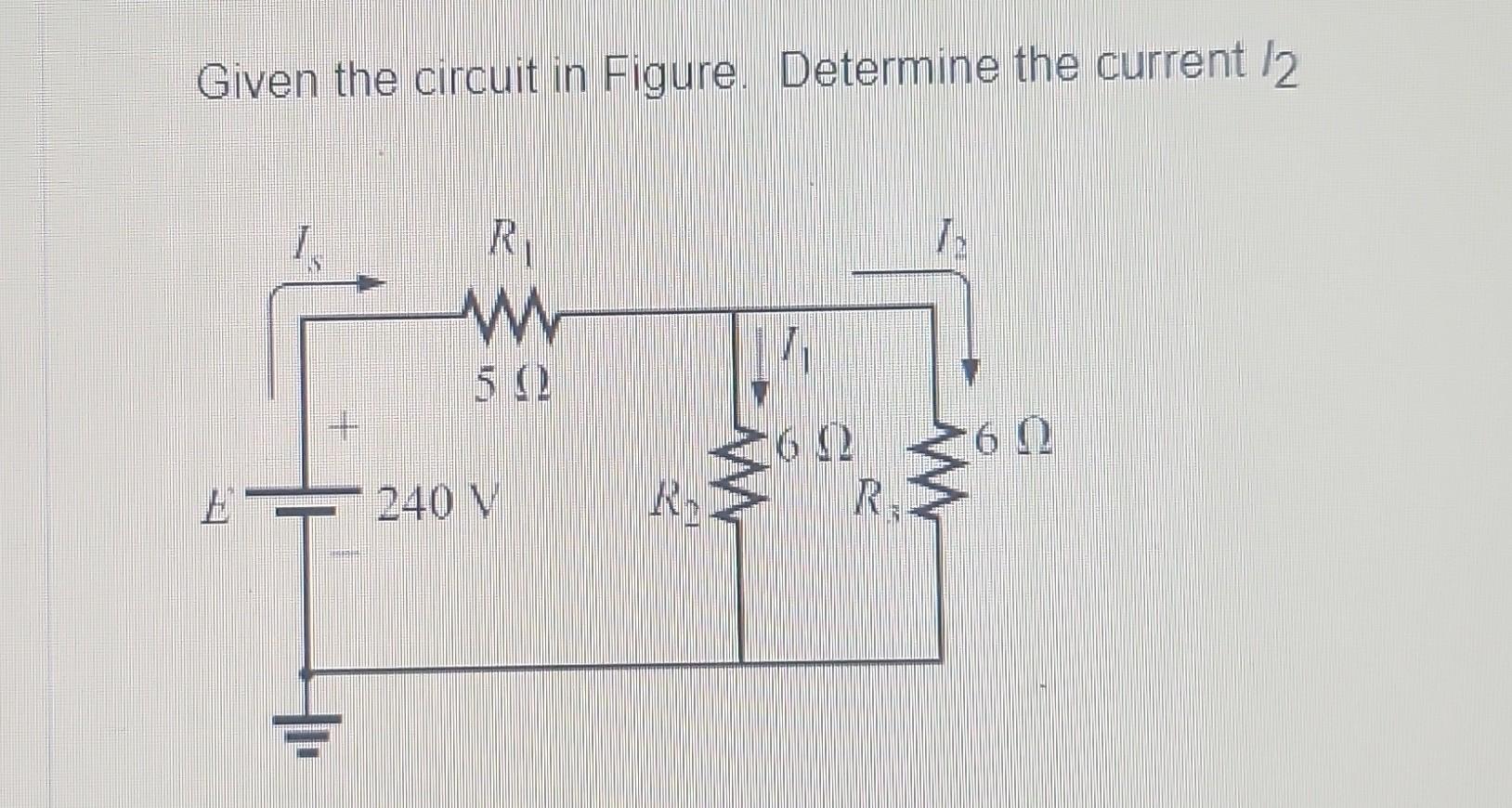 Solved Given The Circuit In Figure. Determine The Current /2 | Chegg.com