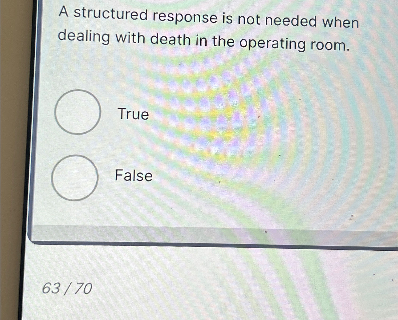 Solved A structured response is not needed when dealing with | Chegg.com