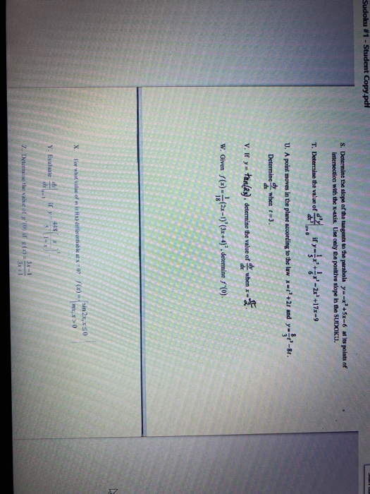 Solved Sudoku Puzzle with Derivatives (Basic derivative