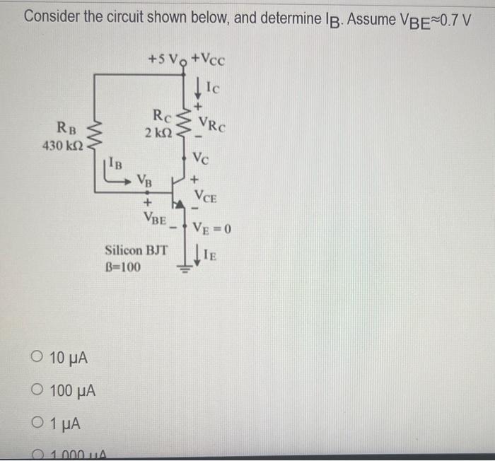 Solved Consider The Circuit Shown Below, And Determine LB. | Chegg.com