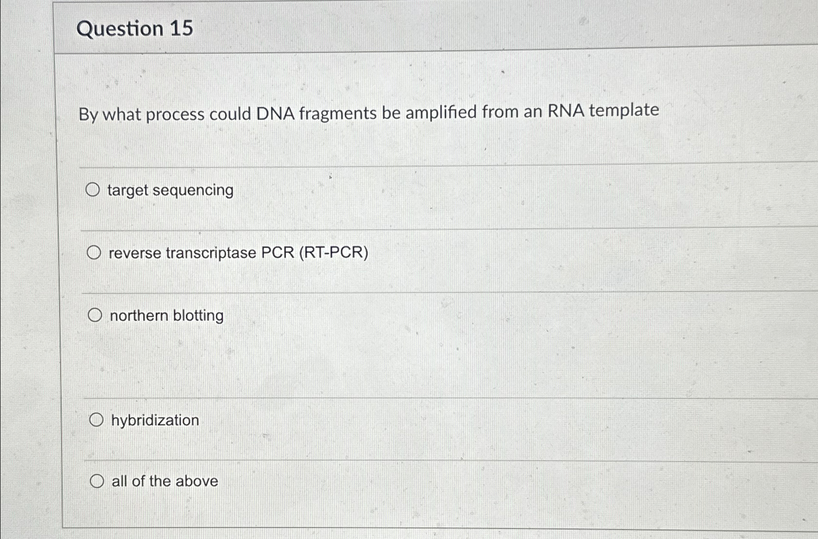 Solved Question 15By what process could DNA fragments be | Chegg.com