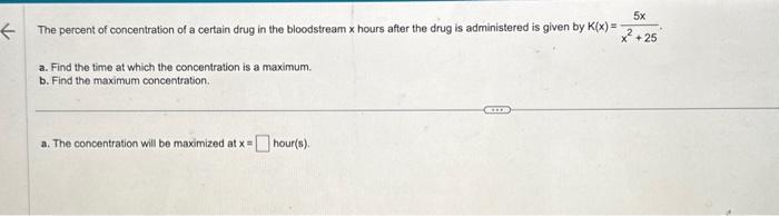 Solved The percent of concentration of a certain drug in the | Chegg.com